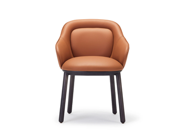 ANKARA - Leather armchair with armrests by Papell Design - view 2